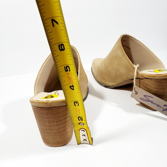 Seven 7 new tan pointy mules block heel shoes 9 - Picture 7 of 8